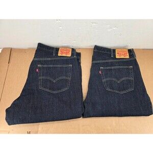 Levi’s Men’s 559 Relaxed Straight Flex Fit Blue Jeans 44x30  2 of